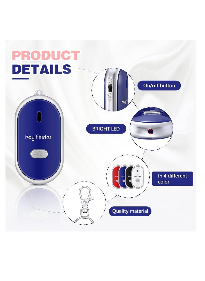 Generic 4 Pieces Key Finder Locator LED Light Remote Sound Control Lost Key Finder with Keychain for Child Elderly Pet Luggage  - Image 4
