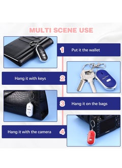 Generic 4 Pieces Key Finder Locator LED Light Remote Sound Control Lost Key Finder with Keychain for Child Elderly Pet Luggage  - Image 5