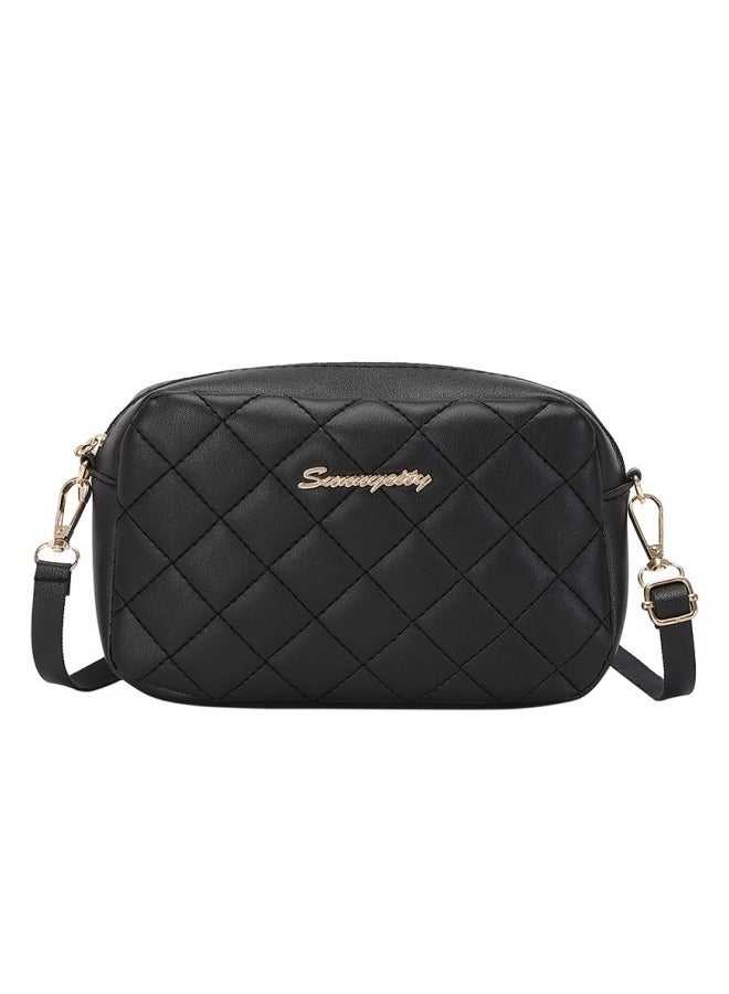 Women's PU Leather Shoulder Bag, Ladies Diamond Checkered Crossbody Bag Sling Bag Side Bag Carry Bag, Daily Commuting Small Square Bag Camera Bag Phone Bag Satchel Bag for Girls/College Students  - Image 1