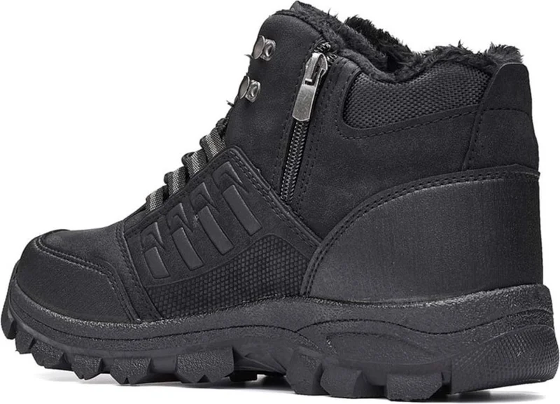 Moda Ayakkabı23 Fashion Shoes23 5203 Daily Black Men's Furry Boots