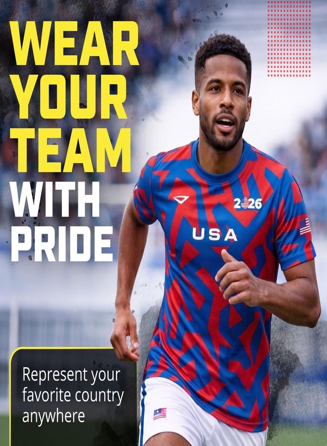 3N2 USA Fan Shirt – Breathable Lightweight Soccer Supporter Tee for Game Day, Training & Casual Wear (Unisex) - Medium - Image 2
