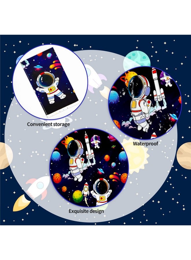 Phogary 3 Pack Space Tablecloth Outer Space Tablecloths Astronaut Party Decorations Disposable Plastic Rectangle Galaxy Table Cover For Kids Baby Shower Birthday Outer Space Themed Party Supplies 51" X 87" - Image 4