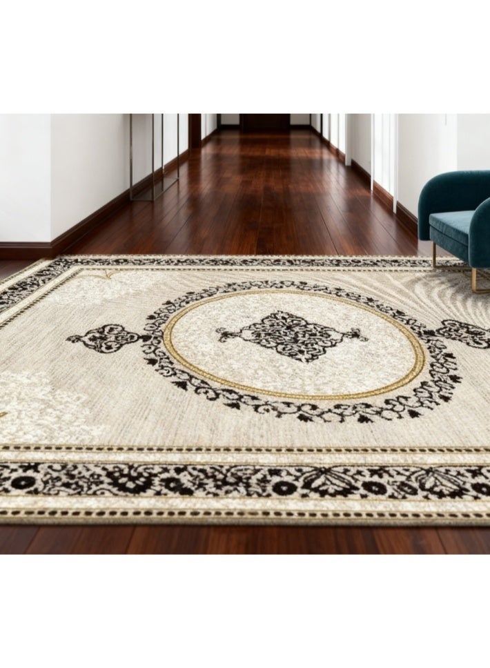 European Light Luxury Nordic Retro Carpet 160x230cm Crystal Velvet Turkish Ethnic Living Room Area Rug - Image 5