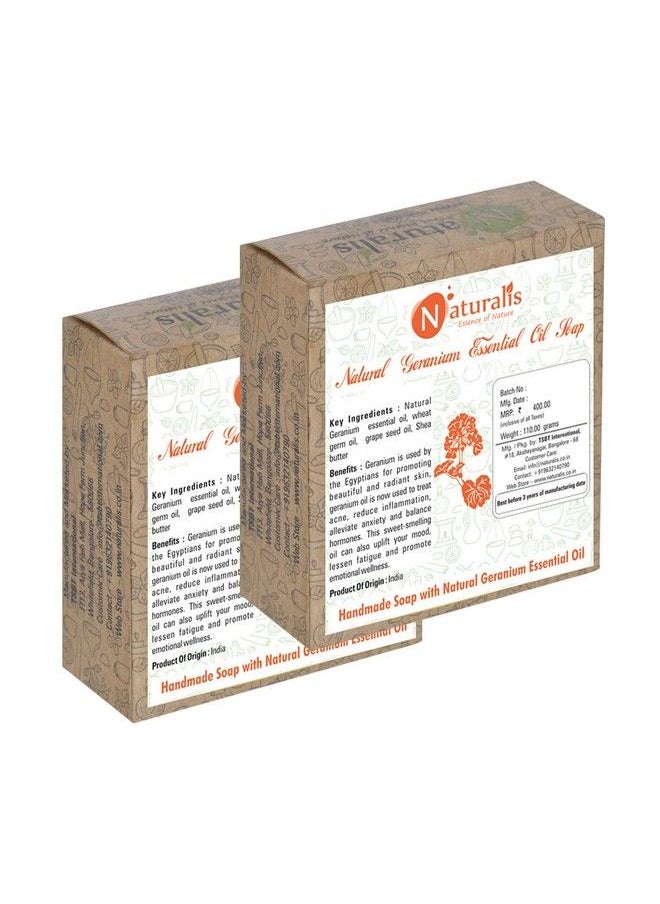 Naturalis Handmade Soap With Natural Geranium Essential Oil Antiacne & Radiant Skin  - Image 1