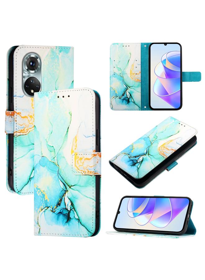 S-TOP Case For Huawei nova 9 PT003 Marble Pattern Flip Leather Phone Case - Image 1