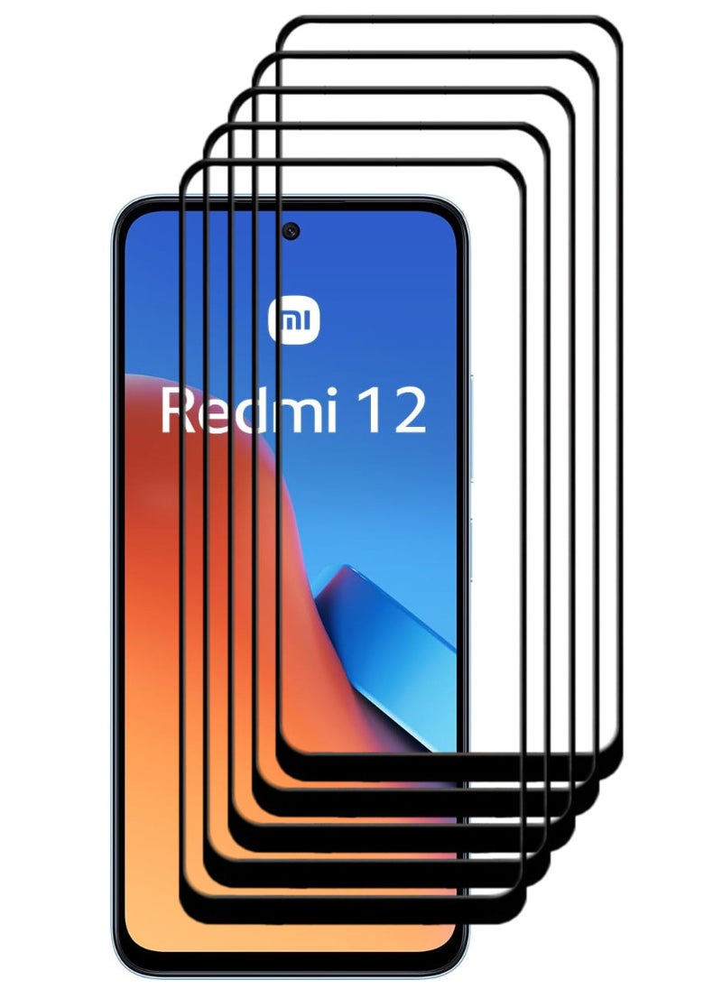 ACLIX 5 Pieces Antistatic ESD Dustproof Premium Quality High Definition Tempered Glass Screen Protector Designed For Xiaomi Redmi 12 - Image 1