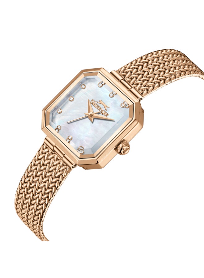 سلازنجر ساعة يد نسائية شبكية بعقارب .... -  مم - Image 2