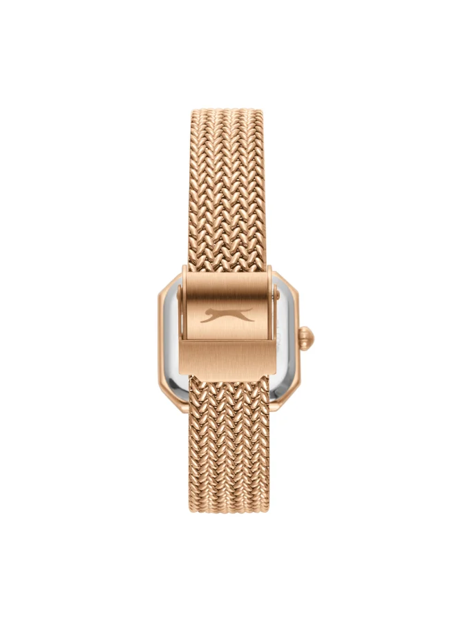 Slazenger White MOP Women's Mesh Analog Watch SL.9.2534.3.03 - 24x24 mm for Women | Best Price UAE