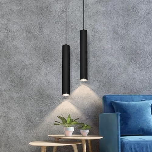 Harold Electricals Metal 12 Watt Black Hanging Surface Cob Pendant Light for Kitchen Island, Dinning Table- Inbuilt Led (Neutral White Light) Pack of 2 - Image 1