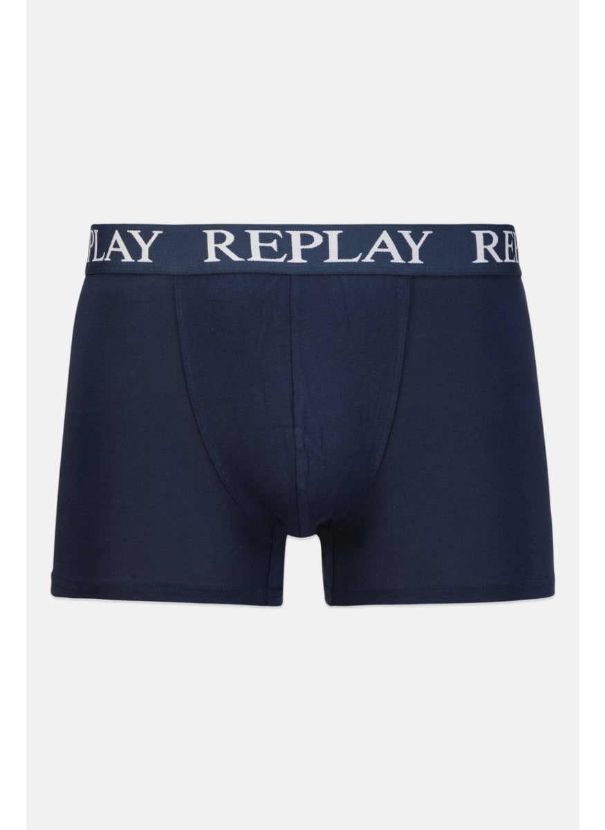 Replay - Men 2 Pack Brand Logo Boxer Brief, Grey - Image 1