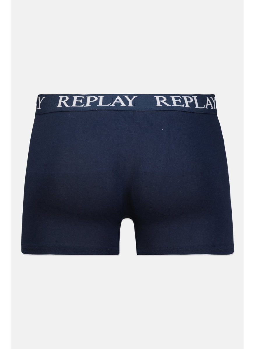 Replay - Men 2 Pack Brand Logo Boxer Brief, Grey - Image 1