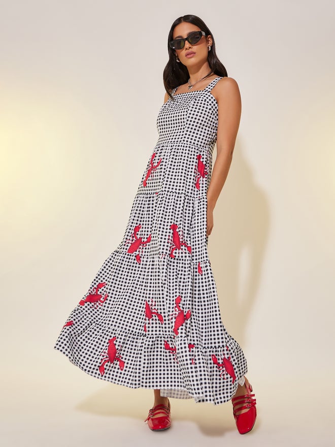 Take Two Lobster Gingham Dress  - Image 2
