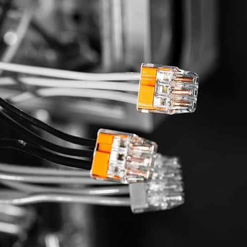 Ideal Industries IDEAL Electrical 30-1033P Orange in-Sure Push-in 3-Port Connectors (100-Pack) - Image 5