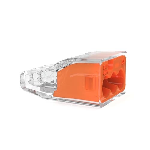 Ideal Industries IDEAL Electrical 30-1033P Orange in-Sure Push-in 3-Port Connectors (100-Pack) - Image 2