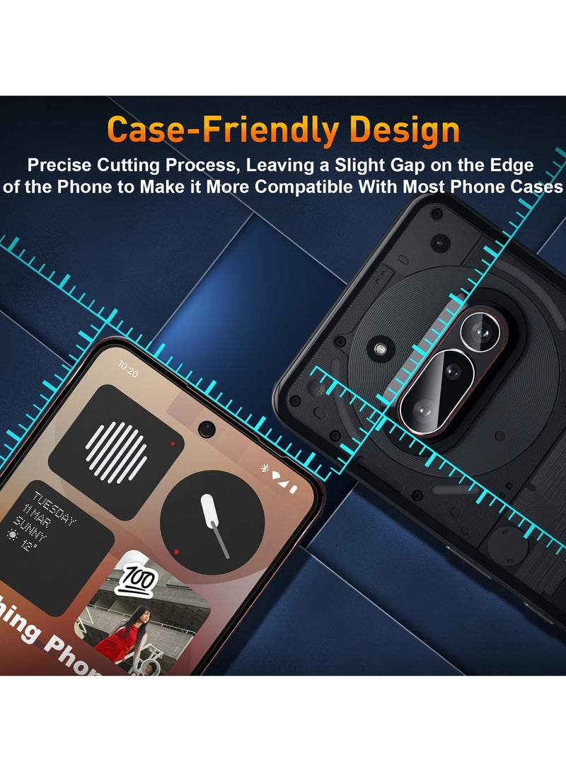 عام واقي خصوصية الشاشة متوافق مع ناثينج فون (3a) 2025 - [2+2 قطعة] زجاج مقوى مضاد للتجسس وواقي عدسة الكاميرا، صلابة 9H مقاومة للخدوش بدون فقاعات - Image 5