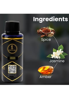 Scenta Flora CHRISTMAS CINNAMON - Diffuser Aroma Oil | A Vibrant Blend of Spicy, Floral, and Woody Notes | Aroma Oil for a Refreshing Atmosphere - Aromatherapy (50ml)  - Image 5