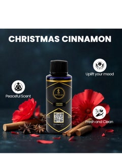 Scenta Flora CHRISTMAS CINNAMON - Diffuser Aroma Oil | A Vibrant Blend of Spicy, Floral, and Woody Notes | Aroma Oil for a Refreshing Atmosphere - Aromatherapy (50ml)  - Image 1
