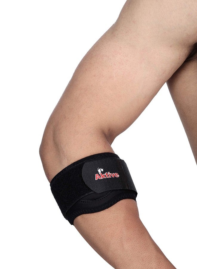 Aktive Support 524 Tennis Elbow Support - Free Size (Black) - Image 2