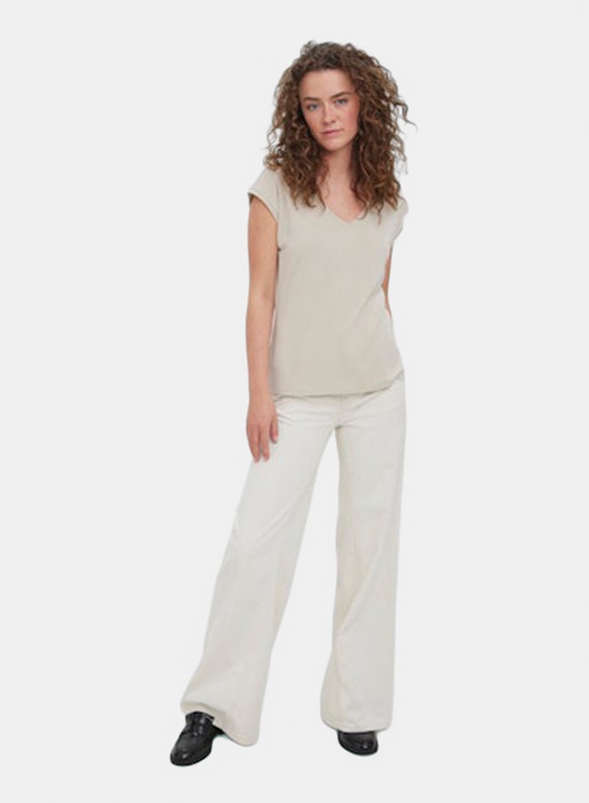 VERO MODA VERO MODA Womens Filli Shortsleeve V-Neck Tee  - Image 2