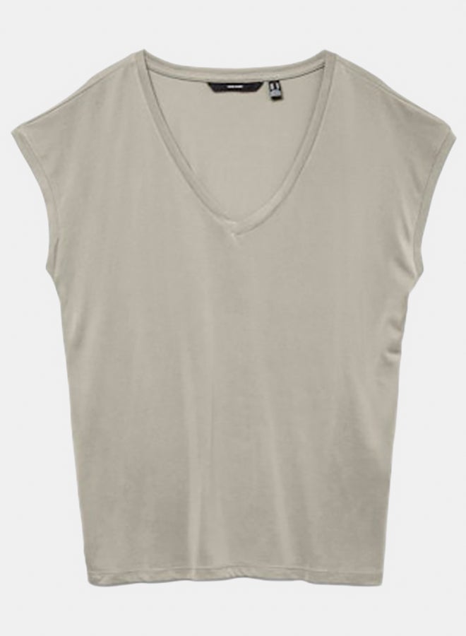 VERO MODA VERO MODA Womens Filli Shortsleeve V-Neck Tee  - Image 5