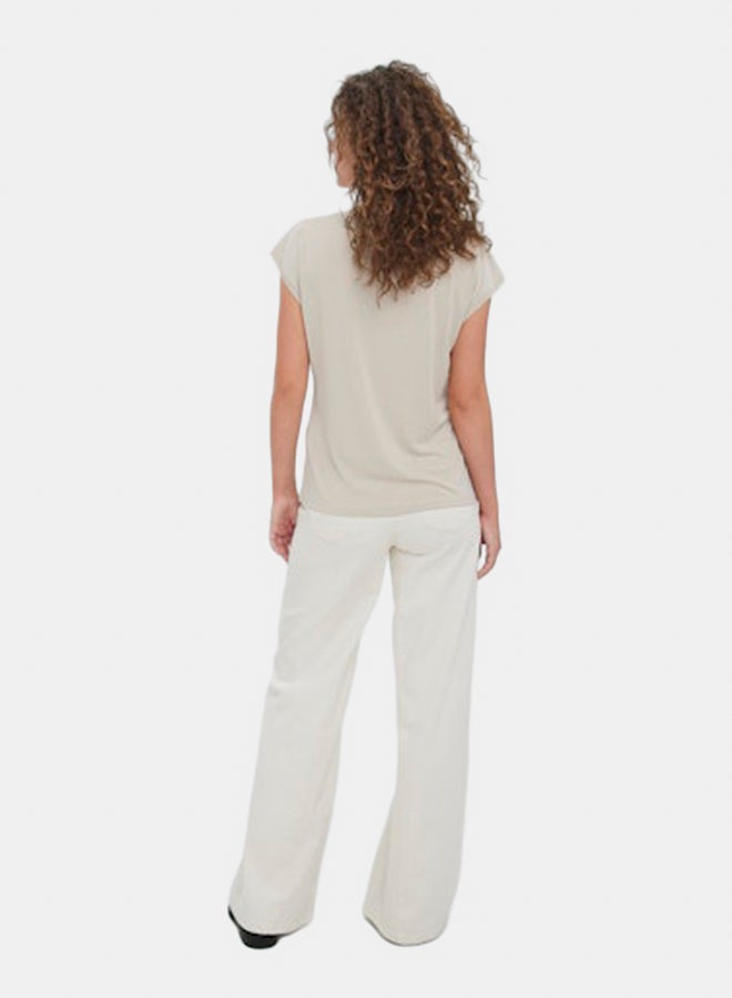VERO MODA VERO MODA Womens Filli Shortsleeve V-Neck Tee  - Image 4