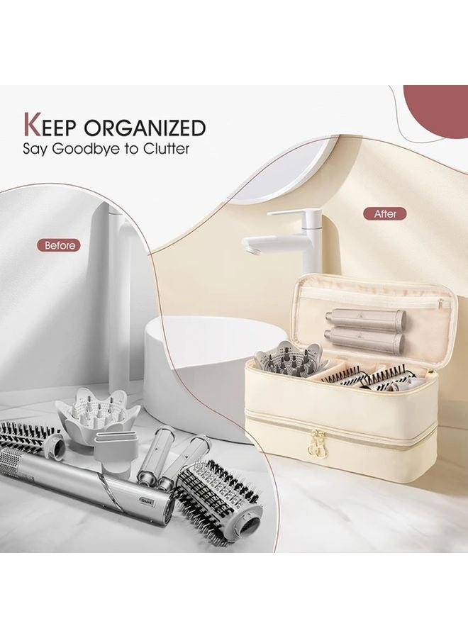 Golden Shark Flexstyle Portable Double Layer Makeup Organizer PU Bag For Adults - Image 4