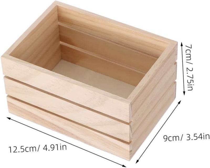 2pcs Wooden Crates for Display and Storage, Pine Wood Rustic Farmhouse Decorative Boxes with Spacious Storage Solution and Multi-scene Versatility for Kitchen and Wedding Decor - Image 2