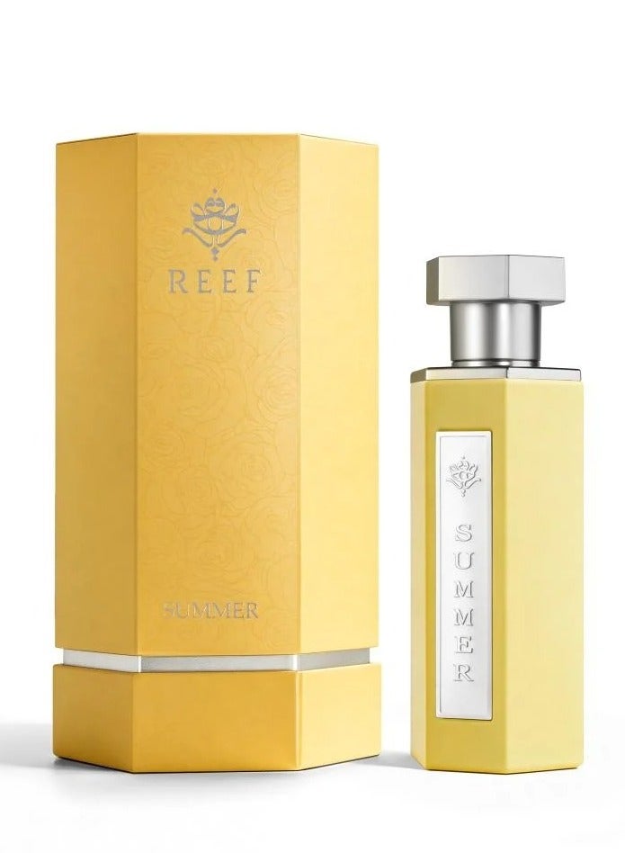 ريف سمر يلو أو دو بارفيوم 100 مل – عطر للجنسين طويل الثبات بنفحات زهر البرتقال والكشمش الأسود - Image 1