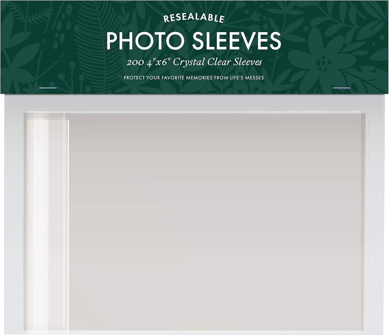 Jot  Mark 4x6 Photo Sleeves (200 Count) - Crystal Clear Archival Plastic Sleeves with Self Adhesive Resealable Flap - Picture Protector - Image 1