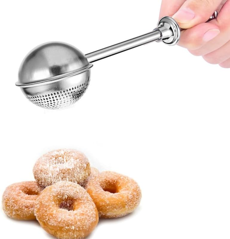 ZUIHUI Powdered Sugar Shaker Duster Mini Sifter Flour Duster For Bread Baking With 18/8 304 Stainless Steel Spring Operated Handle For Sugar Flour And Spices - Image 1