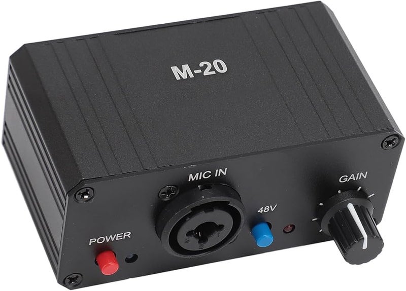 مكبر صوت احترافي للميكروفون مع طاقة شبحية 48 فولت للميكروفونات الديناميكية والمكثفة - Image 3