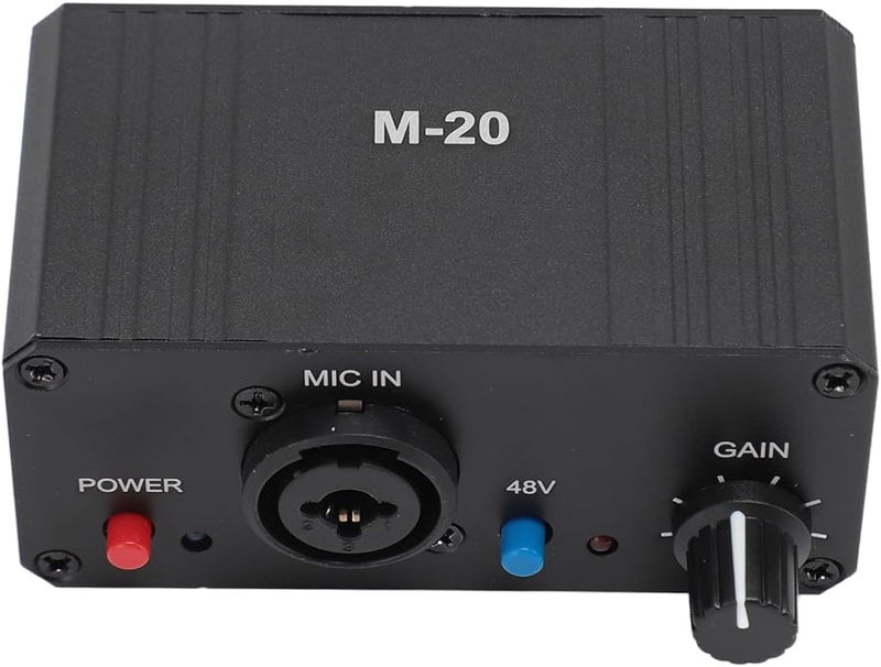 مكبر صوت احترافي للميكروفون مع طاقة شبحية 48 فولت للميكروفونات الديناميكية والمكثفة - Image 4