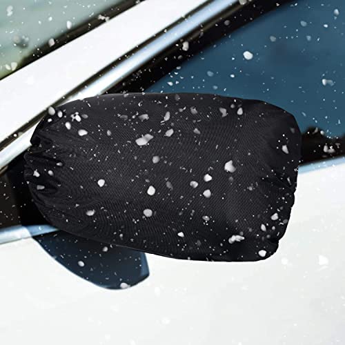 Frienda Side View Mirror Cover Auto Rearview Protection Cover Snow Ice Mirror Covers Exterior Rear View Accessories Universal Size for Cars Black 4 Pieces - Image 1