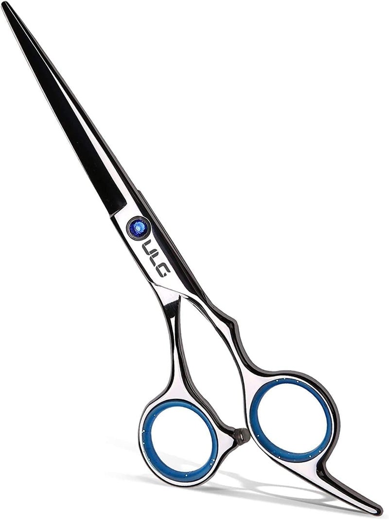 Hair Cutting Scissors Shears Professional Barber ULG 65 inch Hairdressing Scissor Salon Razor Edge Hair Cutting Shear Japanese Stainless Steel with Detachable Finger Inserts