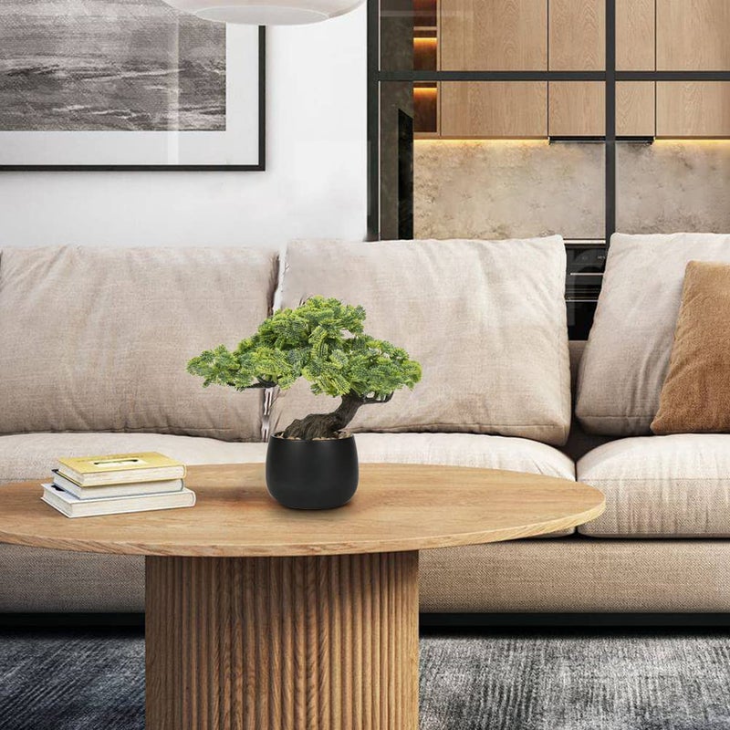 Briful Artificial Bonsai Tree Juniper Faux Plants Indoor Fake Plants Decor with Black Ceramic Pots for Home Table Office Desk Bathroom Shelf Bedroom Living Room Farmhouse Decorations - Image 4