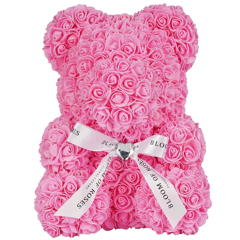 The Rose Bear Artificial Rose Teddy Bear Pink