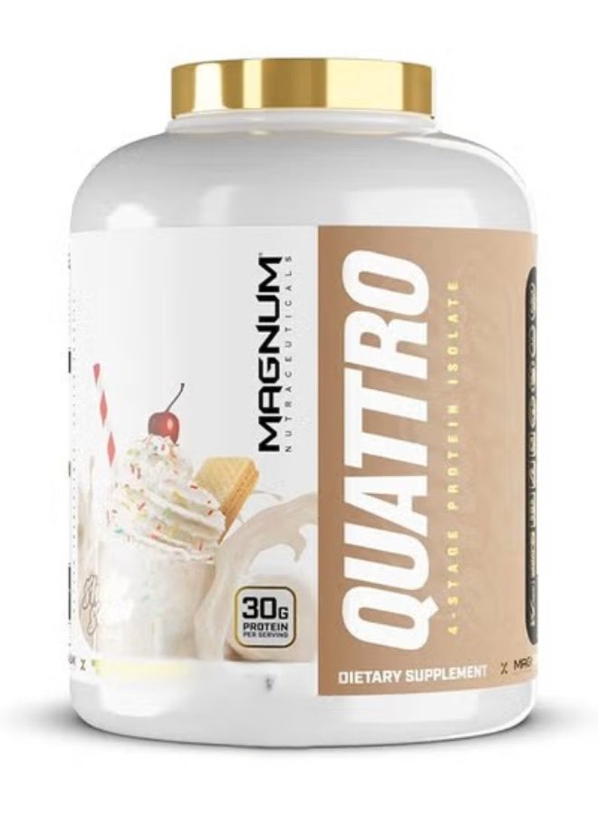 Magnum Nutraceuticals - Quattro Vanilla Shake Series - 4.5lb - Whey Protein - Image 1