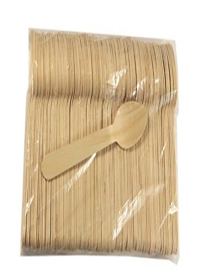 Concession Essentials Disposable Wooden Cutlery Spoons, Compostable and Earth Friendly, 6.25 Inch Length - Pack of 100 Spoons - Image 3