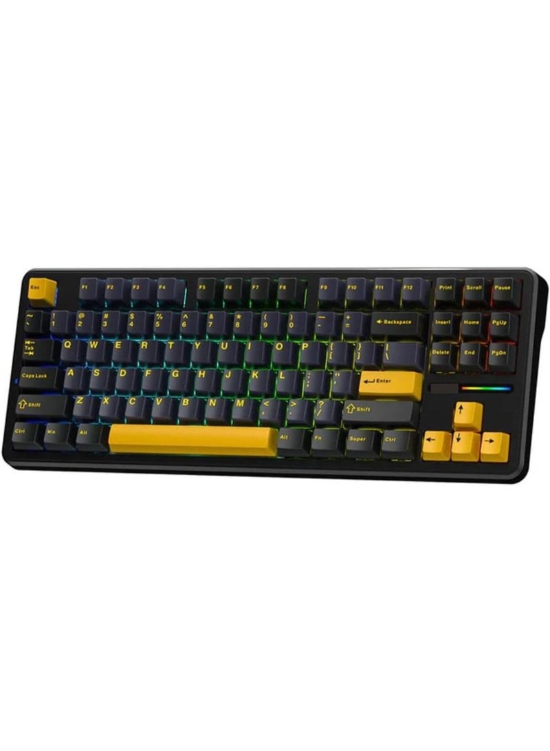 AULA F87 PRO Wireless Mechanical Keyboard 10000mAh battery,80% TKL Custom Hot Swappable Keyboard, Gasket Mount Gaming Keyboard with PBT Keycaps, Kaihua Jizhi Axis Switch,2.4GHz/USB-C/BT5.0 RGB Backlit Mechanical Keyboard - Image 1