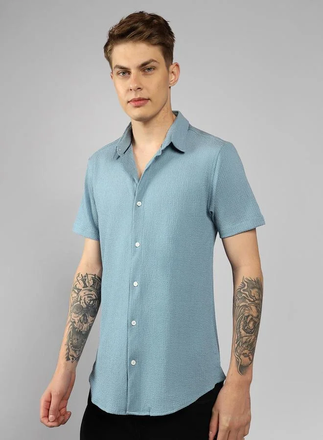 Dennis Lingo Button-Down Collar Plain Casual Shirt by Styli