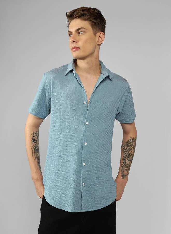 Dennis Lingo Button-Down Collar Plain Casual Shirt by Styli