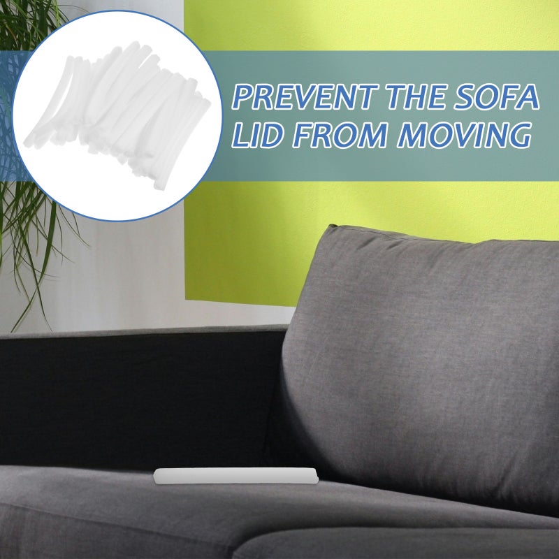 40pcs Sponge Rods for Sofa Slipcover Non- Tuck Grips for Couch Cover Easy to Replace Anti-Skid Sofa Gap Filler Cushion Furniture Protector - Image 5