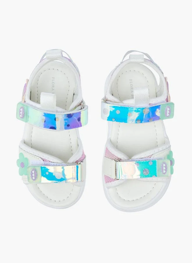 Flora Bella By Shoexpress Flora Bella Girls Light-Up Hook and Loop Strap Sandals