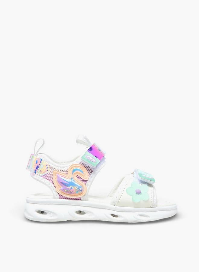 Flora Bella By Shoexpress Flora Bella Girls Light-Up Hook and Loop Strap Sandals - Image 1