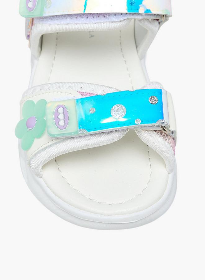 Flora Bella By Shoexpress Flora Bella Girls Light-Up Hook and Loop Strap Sandals - Image 3