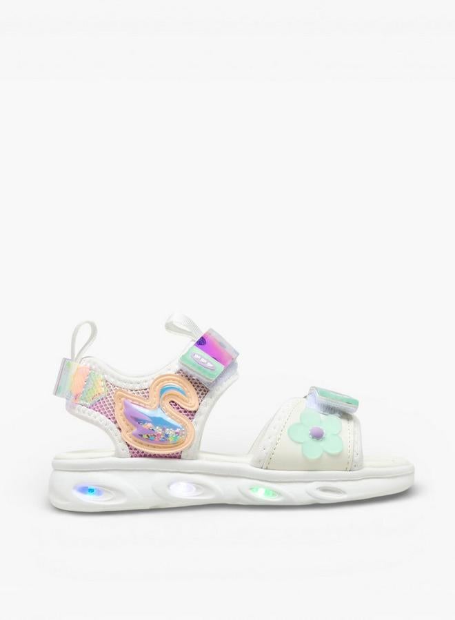 Flora Bella By Shoexpress Flora Bella Girls Light-Up Hook and Loop Strap Sandals - Image 5