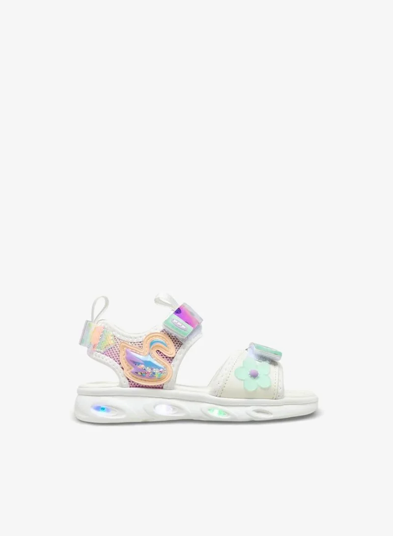 Flora Bella By Shoexpress WHITE Flora Bella Girls Light-Up Hook and Loop Strap Sandals for Women | Best Price UAE