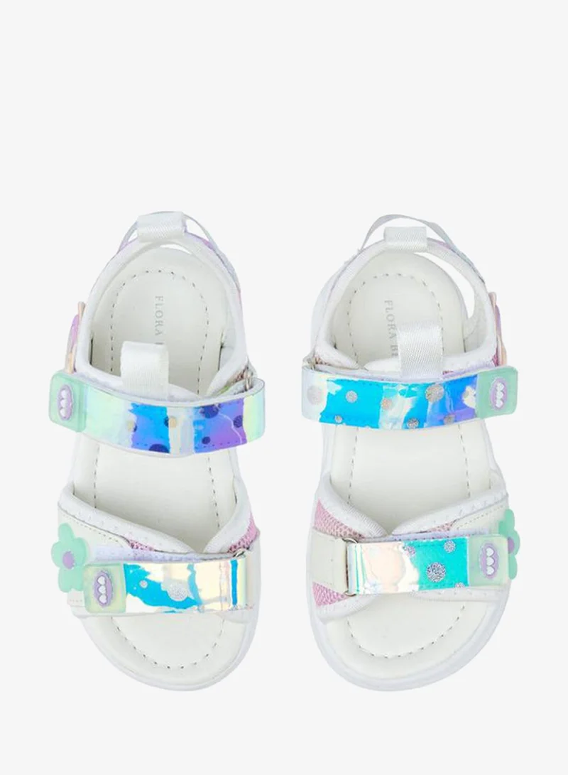 Flora Bella By Shoexpress Flora Bella Girls Light-Up Hook and Loop Strap Sandals
