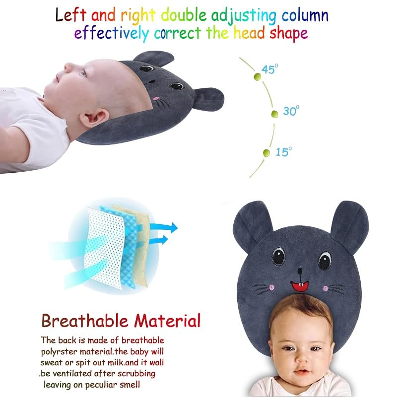 Sharma Clothing SHARMA CLOTHING Mustard Seeds Pillow Cotton Baby Head Shaping Takiya Detachable Mustard | Rai Seed Pouch for Easy Washing Feeding & Nursing Baby Neck Pillow for 0 to 12 Months Babies (Red) - Image 5