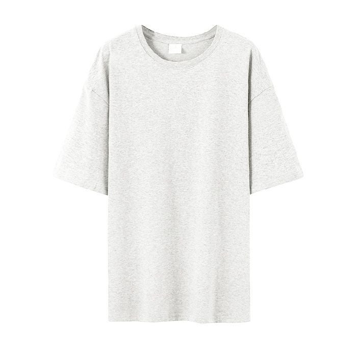 26 Summer Short-Sleeved T-Shirts New Style Solid Color Loose Tops Round Neck Simple Korean Style Large Size Men''s and Women''s Clothing Factory Wholesale - Image 3